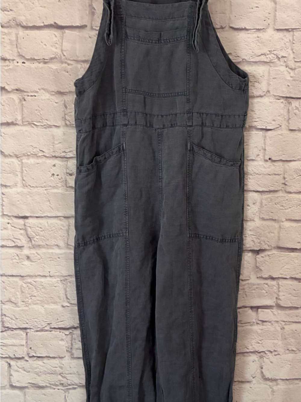 Nicole Miller Women's Dark Gray Utility Overalls Jumpsuit - Small